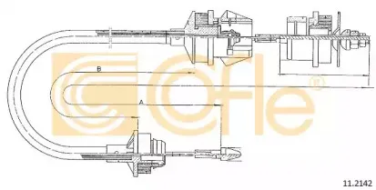 11.2142 COFLE Трос, управление сцеплением