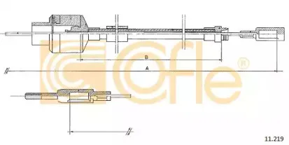 11.219 COFLE Трос, управление сцеплением