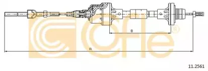 11.2561 COFLE Трос, управление сцеплением