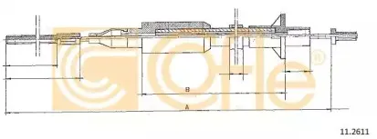 11.2611 COFLE Трос, управление сцеплением