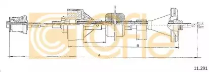 11.291 COFLE Трос, управление сцеплением