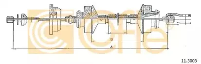 11.3003 COFLE Трос, управление сцеплением