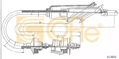 11.3013 COFLE Трос, управление сцеплением