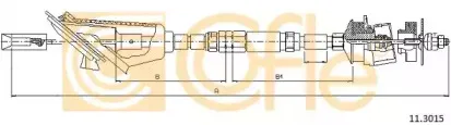 11.3015 COFLE Трос, управление сцеплением