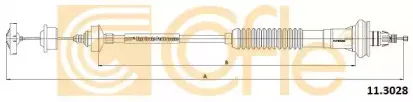 11.3028 COFLE Трос, управление сцеплением