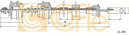 11.303 COFLE Трос, управление сцеплением