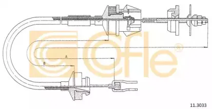 11.3033 COFLE Трос, управление сцеплением