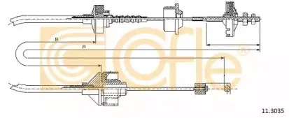 11.3035 COFLE Трос, управление сцеплением