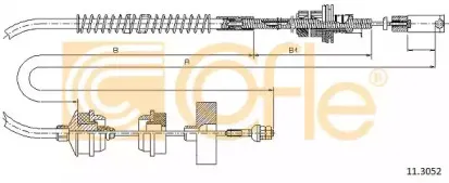 11.3052 COFLE Трос, управление сцеплением