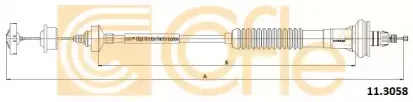11.3058 COFLE Трос, управление сцеплением