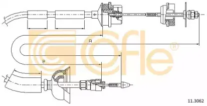 11.3062 COFLE Трос, управление сцеплением