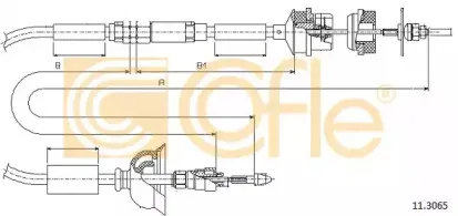 11.3065 COFLE Трос, управление сцеплением