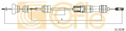 11.3238 COFLE Трос, управление сцеплением