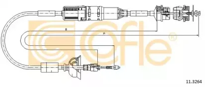 11.3264 COFLE Трос, управление сцеплением