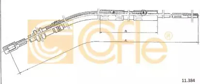 11.384 COFLE Трос, управление сцеплением
