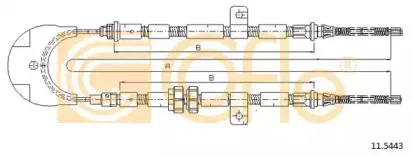 11.5443 COFLE Трос, стояночная тормозная система