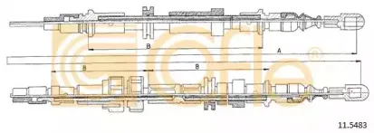 11.5483 COFLE Трос, стояночная тормозная система