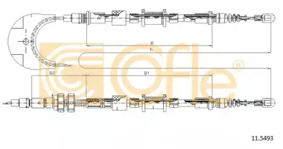 11.5493 COFLE Трос, стояночная тормозная система