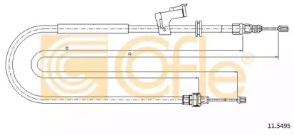 11.5495 COFLE Трос, стояночная тормозная система
