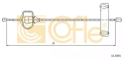 11.5501 COFLE Трос, стояночная тормозная система