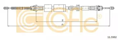 11.5502 COFLE Трос, стояночная тормозная система