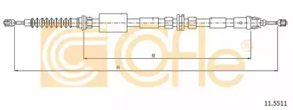 11.5511 COFLE Трос, стояночная тормозная система