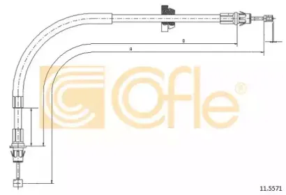 11.5571 COFLE Трос, стояночная тормозная система
