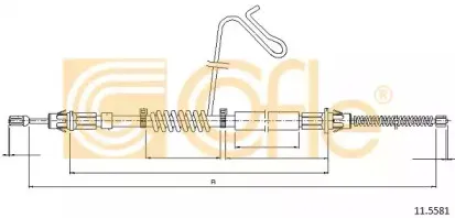 11.5581 COFLE Трос, стояночная тормозная система