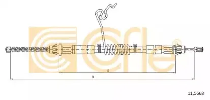 11.5668 COFLE Трос, стояночная тормозная система