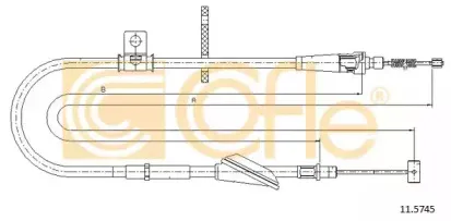 11.5745 COFLE Трос, стояночная тормозная система