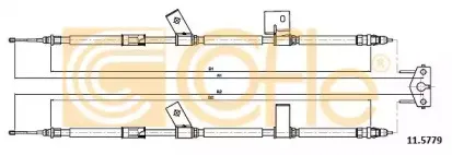 11.5779 COFLE Трос, стояночная тормозная система