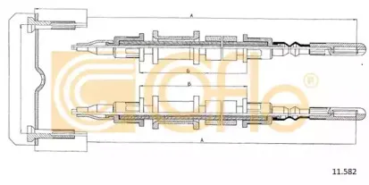 11.582 COFLE Трос, стояночная тормозная система