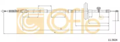 11.5824 COFLE Трос, стояночная тормозная система