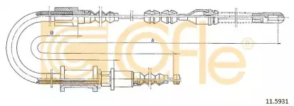 11.5931 COFLE Трос, стояночная тормозная система