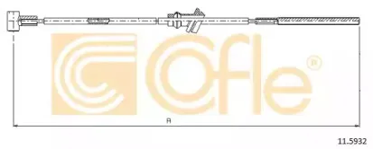 11.5932 COFLE Трос, стояночная тормозная система