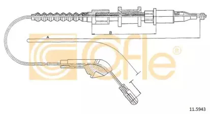 11.5943 COFLE Трос, стояночная тормозная система