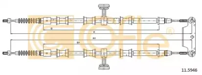 11.5946 COFLE Трос, стояночная тормозная система
