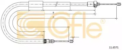 11.6571 COFLE Трос, стояночная тормозная система