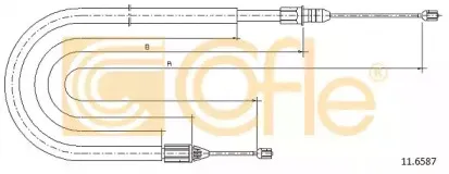 11.6587 COFLE Трос, стояночная тормозная система