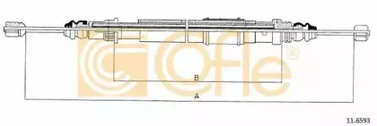 11.6593 COFLE Трос, стояночная тормозная система