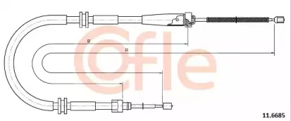 11.6685 COFLE Трос, стояночная тормозная система