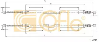 11.6769 COFLE Трос, стояночная тормозная система