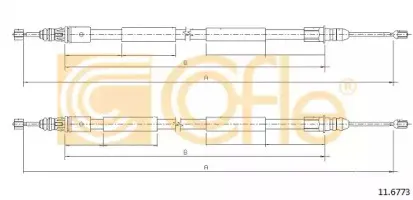 11.6773 COFLE Трос, стояночная тормозная система