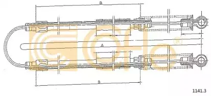 1141.3 COFLE Трос, стояночная тормозная система