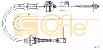 1172.5 COFLE Трос, управление сцеплением