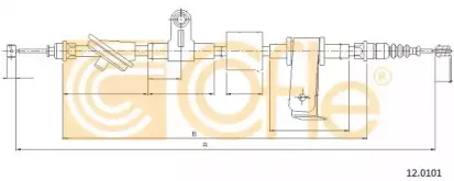 12.0101 COFLE Трос, стояночная тормозная система