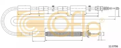 12.0706 COFLE Трос, стояночная тормозная система