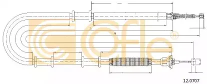12.0707 COFLE Трос, стояночная тормозная система