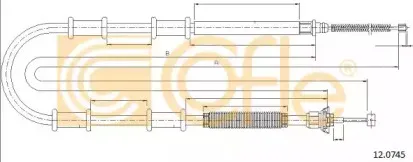 12.0745 COFLE Трос, стояночная тормозная система