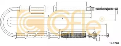 12.0748 COFLE Трос, стояночная тормозная система